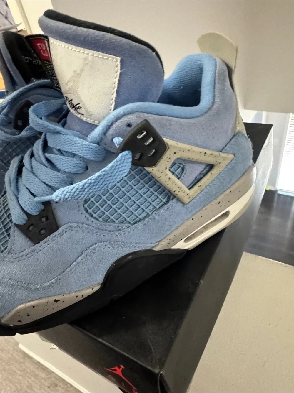 Nike Air Jordan 4 Retro (GS) Black/Blue Box Label